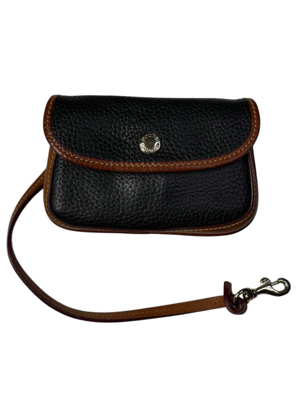 Dooney & Bourke Pebbled Leather Black and Brown Pouch